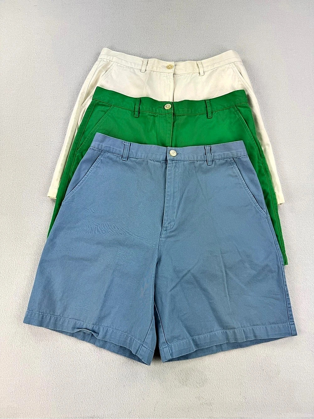 Lauren Ralph Lauren Womens Lot Of 3 Flat From Chino Shorts 7” Inseam Sz 10